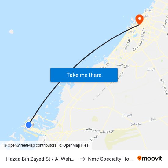 Hazaa Bin Zayed St / Al Wahda Mall to Nmc Specialty Hospital map