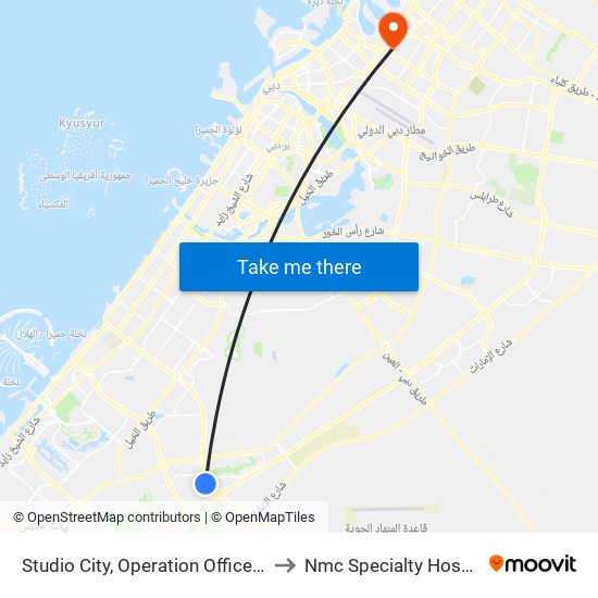 Studio City, Operation Office - 01 to Nmc Specialty Hospital map