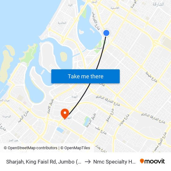 Sharjah, King Faisl Rd, Jumbo (Sony) - 02 to Nmc Specialty Hospital map