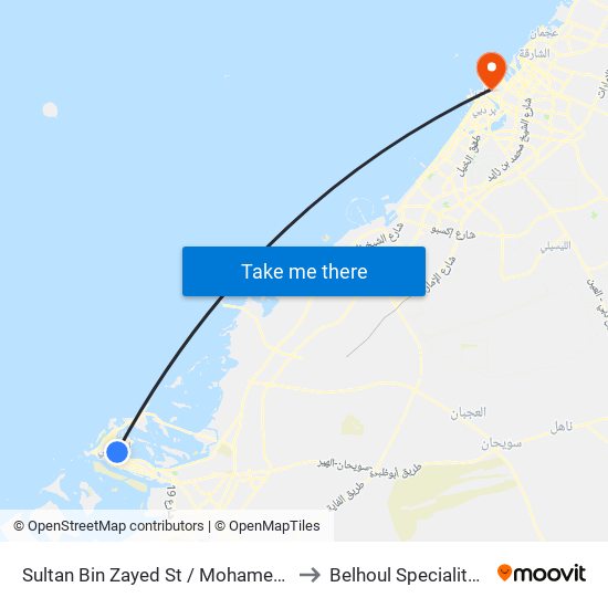 Sultan Bin Zayed St / Mohamed Bin Khalifa St to Belhoul Speciality Hospital map