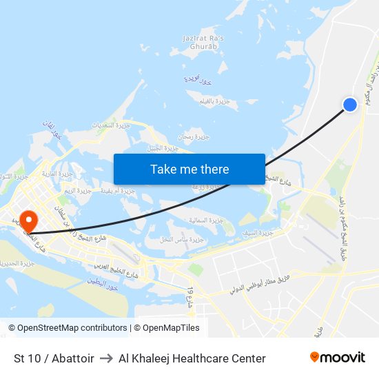 St 10 / Abattoir to Al Khaleej Healthcare Center map