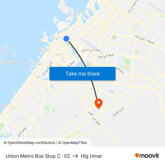 Union Metro Bus Stop C - 02 to Hlg Umar map