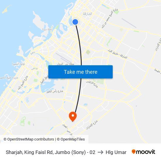 Sharjah, King Faisl Rd, Jumbo (Sony) - 02 to Hlg Umar map