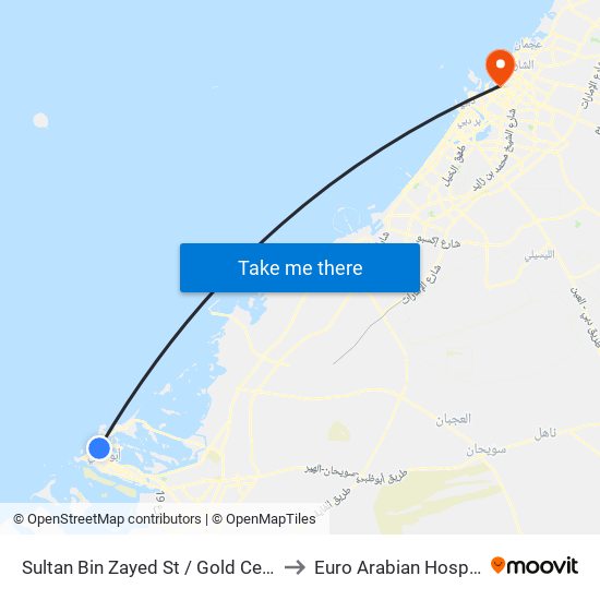 Sultan Bin Zayed St / Gold Center to Euro Arabian Hospital map
