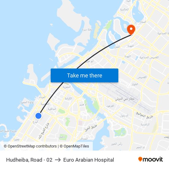 Hudheiba, Road - 02 to Euro Arabian Hospital map