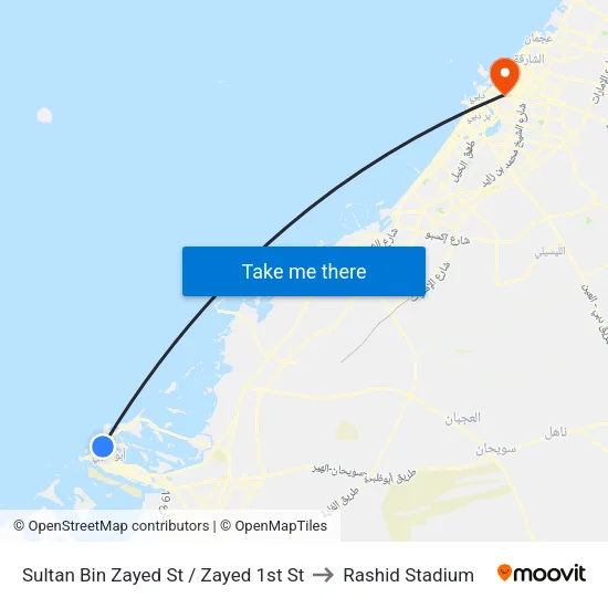 Sultan Bin Zayed St / Zayed 1st St to Rashid Stadium map