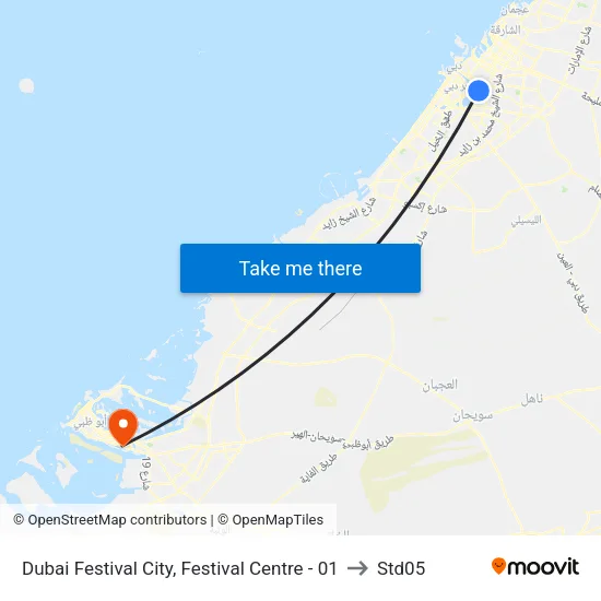 Dubai Festival City, Festival Centre - 01 to STD05 map