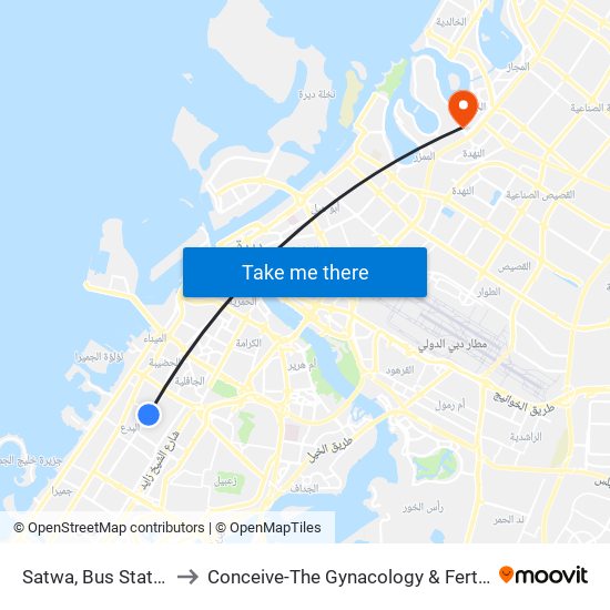 Satwa, Bus Station - 05 to Conceive-The Gynacology & Fertility Hospital map