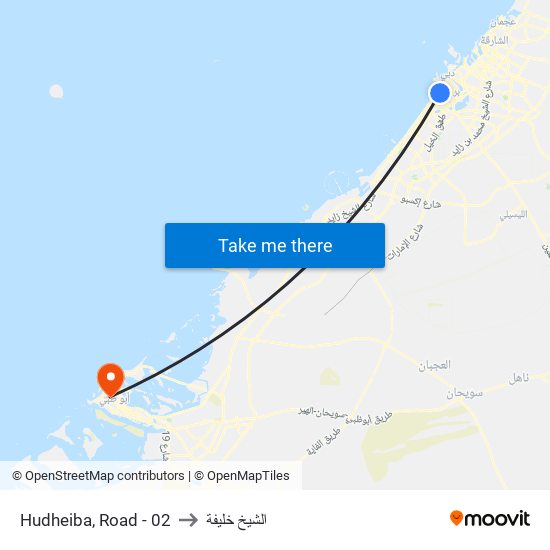 Hudheiba, Road - 02 to الشيخ خليفة map