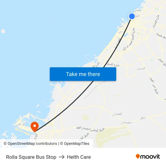 Rolla Square Bus Stop to Helth Care map