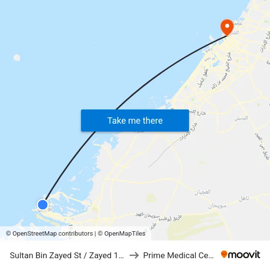 Sultan Bin Zayed St / Zayed 1st St to Prime Medical Center map
