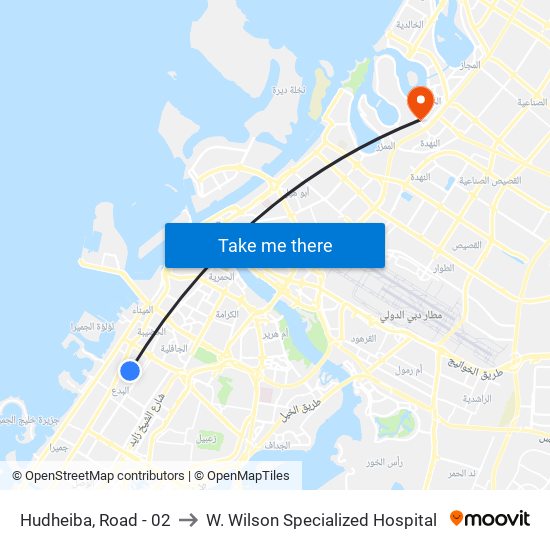 Hudheiba, Road - 02 to W. Wilson Specialized Hospital map