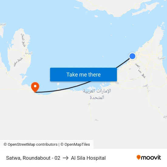 Satwa, Roundabout - 02 to Al Sila Hospital map