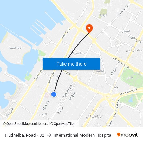 Hudheiba, Road - 02 to International Modern Hospital map