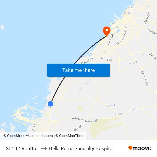 St 10 / Abattoir to Bella Roma Specialty Hospital map