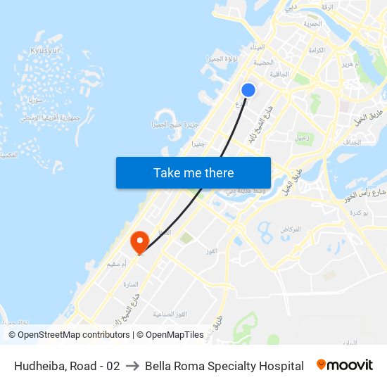 Hudheiba, Road - 02 to Bella Roma Specialty Hospital map