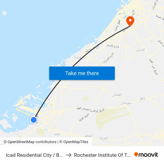 Icad Residential City / Bus Station to Rochester Institute Of Technology map