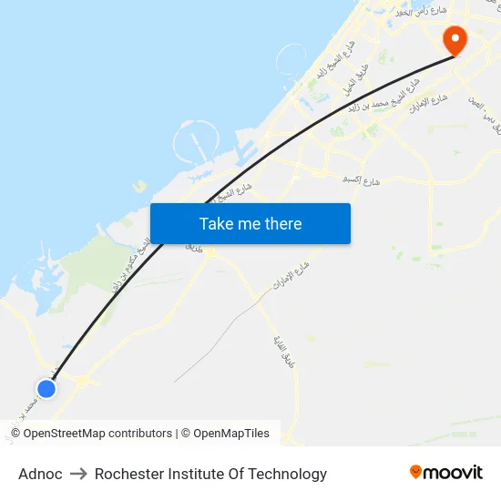 Adnoc to Rochester Institute Of Technology map