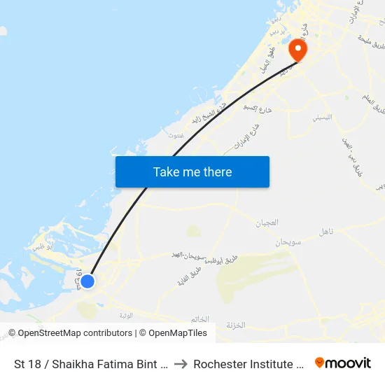 St 18 / Shaikha Fatima Bint Mubarak Mosque to Rochester Institute Of Technology map