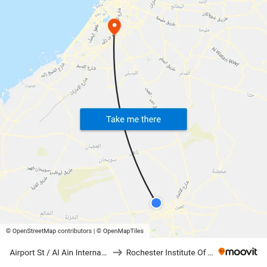 Airport Street / Al Ain International Airport to Rochester Institute of Technology map