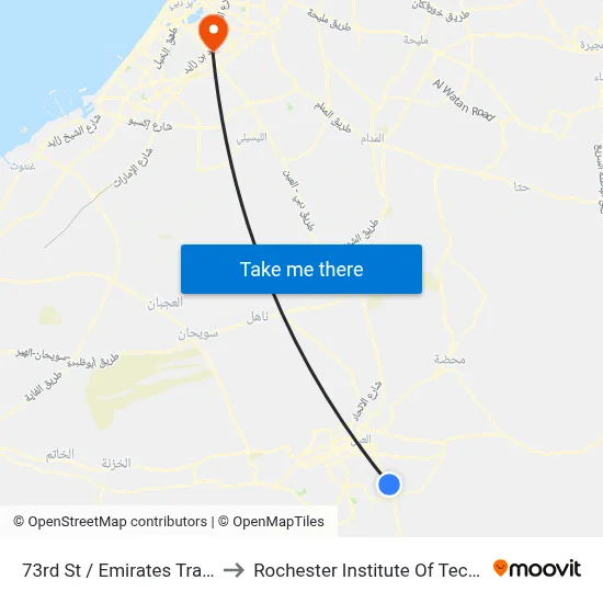 73rd Street / Emirates Transport to Rochester Institute of Technology map