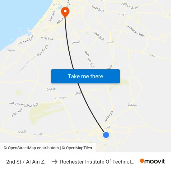 2nd Street / Al Ain Zoo to Rochester Institute of Technology map