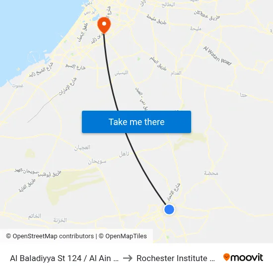 Al Baladiyya St 124 / Al Ain Municipality East to Rochester Institute of Technology map