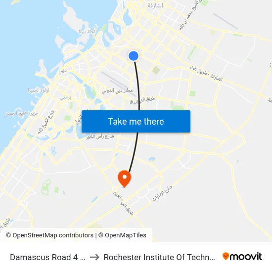 Damascus Road 4 - 01 to Rochester Institute of Technology map