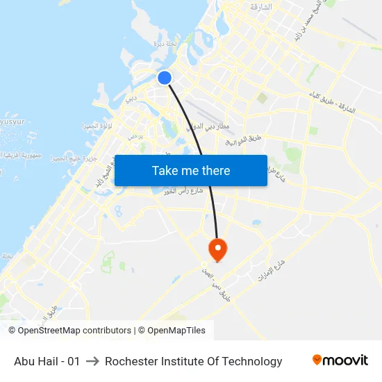 Abu Hail - 01 to Rochester Institute of Technology map