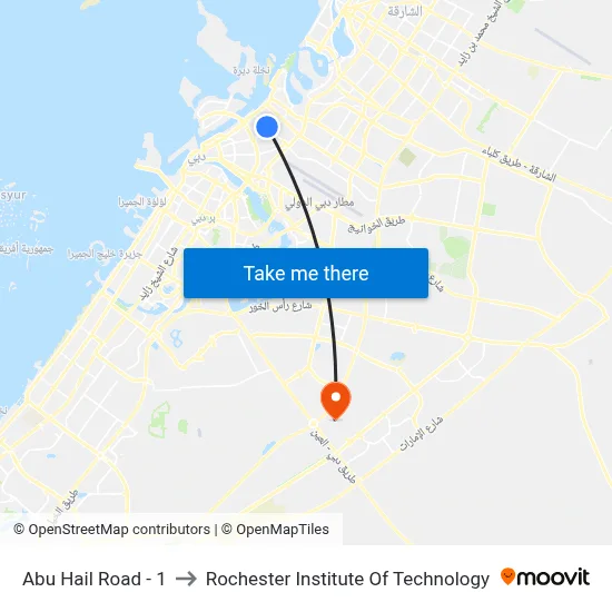 Abu Hail Road - 1 to Rochester Institute of Technology map