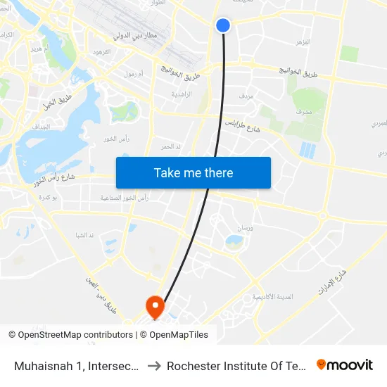 Muhaisnah 1, Intersection - 01 to Rochester Institute of Technology map