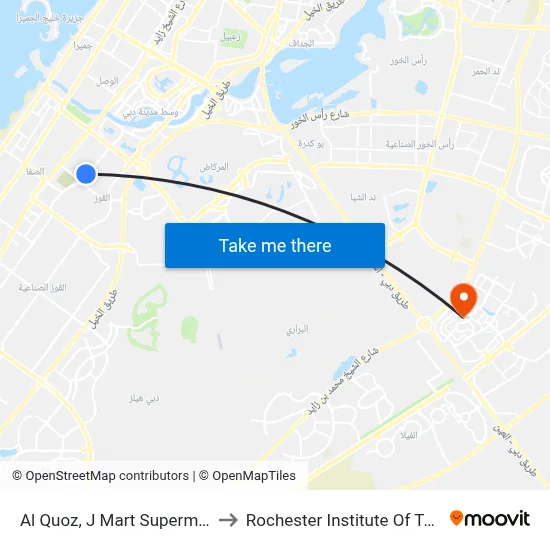 Al Quoz, J Mart Supermarket - 01 to Rochester Institute of Technology map