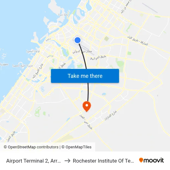 Airport Terminal 2, Arrival - 01 to Rochester Institute of Technology map