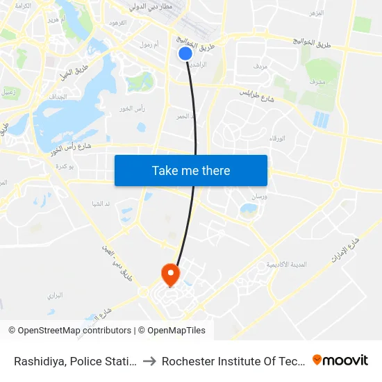 Rashidiya, Police Station - 01 to Rochester Institute Of Technology map