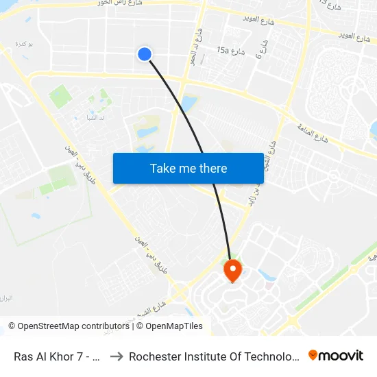 Ras Al Khor 7 - 02 to Rochester Institute Of Technology map