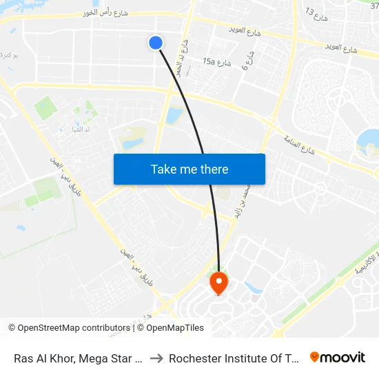 Ras Al Khor, Mega Star Trdg. - 01 to Rochester Institute Of Technology map