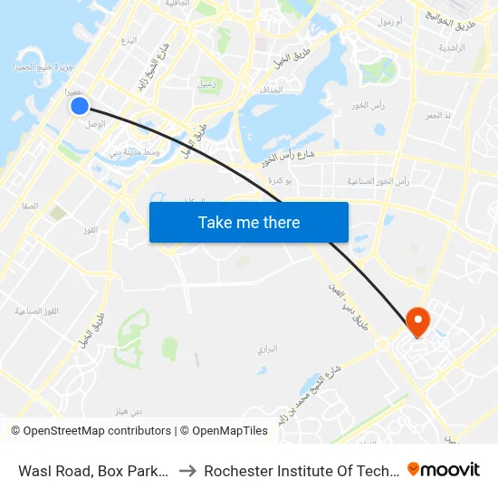 Wasl Road, Box Park 1 - 01 to Rochester Institute of Technology map