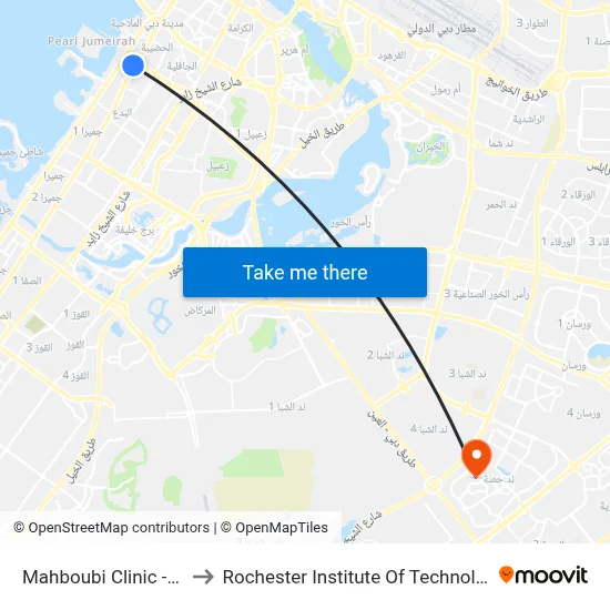 Mahboubi Clinic - 02 to Rochester Institute of Technology map