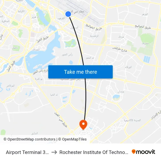 Airport Terminal 3 - 1 to Rochester Institute of Technology map