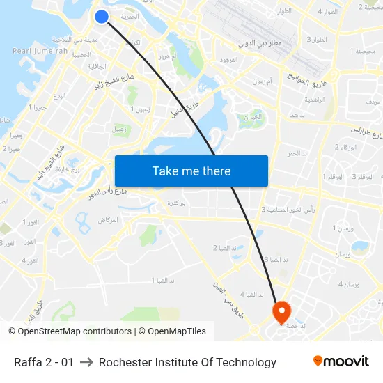 Raffa 2 - 01 to Rochester Institute of Technology map