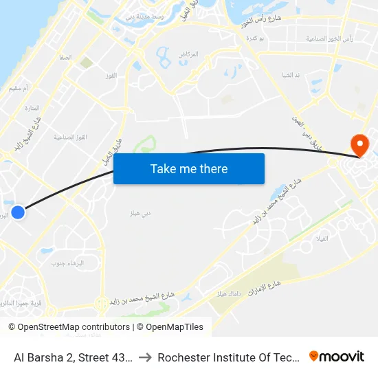 Al Barsha 2, Street 43 A1 - 1 to Rochester Institute of Technology map