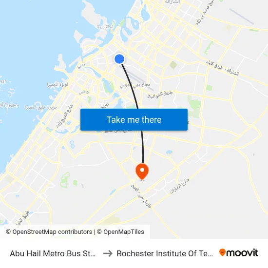 Abu Hail Metro Bus Stop A - 03 to Rochester Institute of Technology map