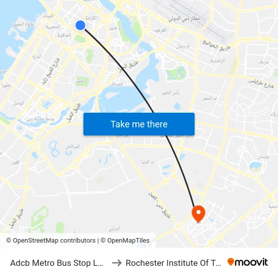 Adcb Metro Bus Stop Landside - 1 to Rochester Institute Of Technology map