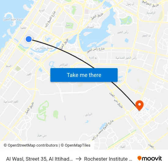Al Wasl, Street 35,  Al Ittihad Health Center - 1 to Rochester Institute Of Technology map