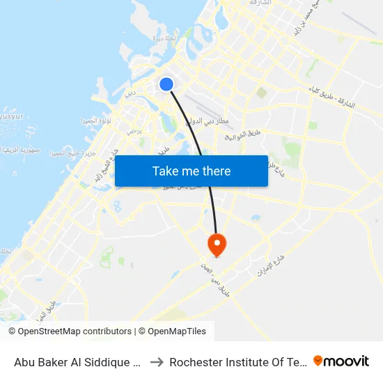 Abu Baker Al Siddique Road - 01 to Rochester Institute of Technology map