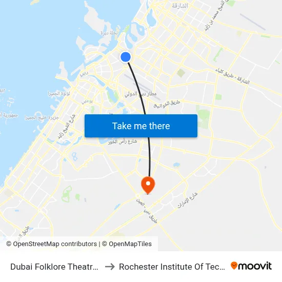 Dubai Folklore Theatre 2 - 01 to Rochester Institute of Technology map
