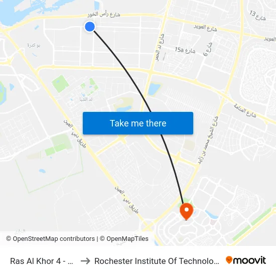 Ras Al Khor 4 - 01 to Rochester Institute Of Technology map