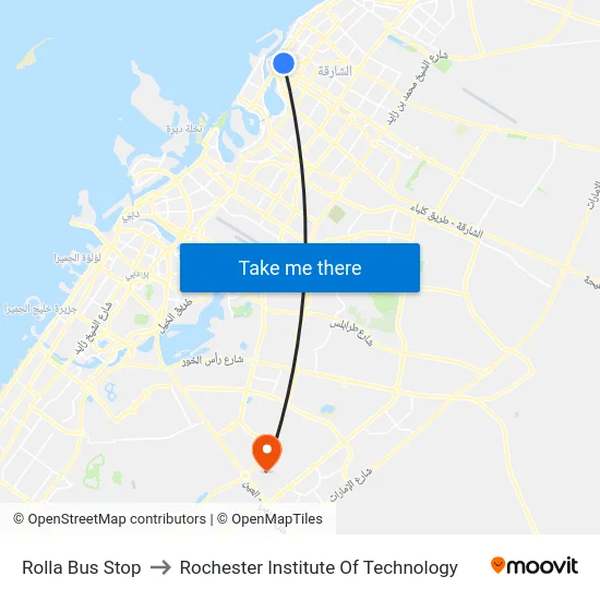 Rolla Bus Stop to Rochester Institute Of Technology map