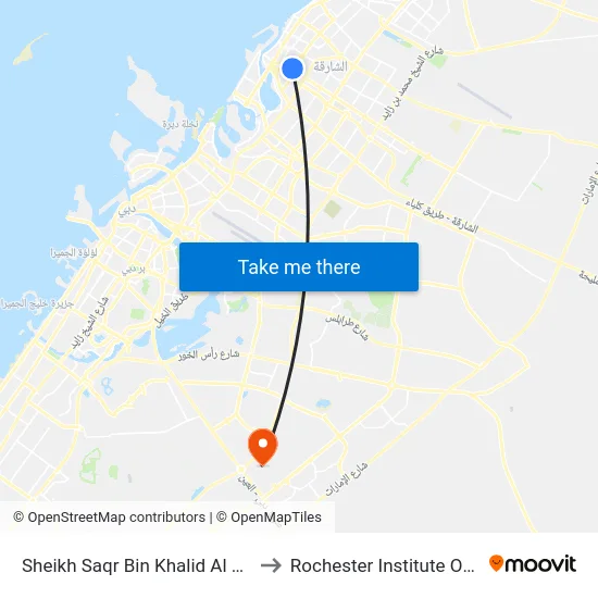Sheikh Saqr Bin Khalid Al Qasimi St. Stop to Rochester Institute Of Technology map