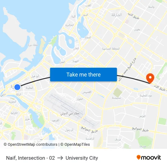 Naif, Intersection - 02 to University City map